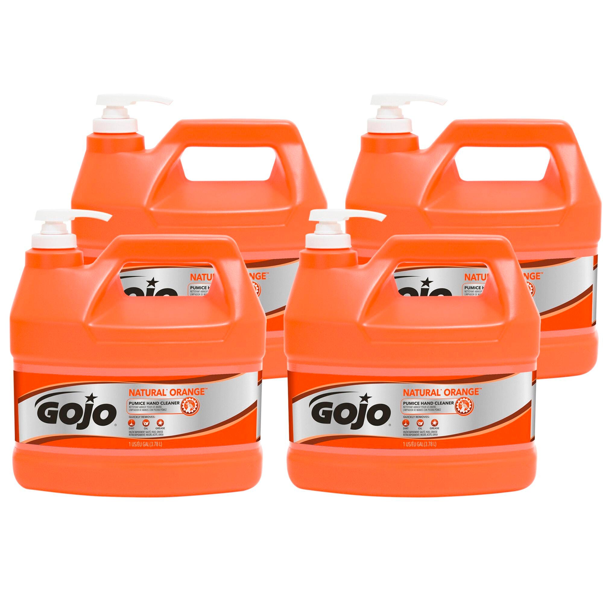 Gojo Heavy Duty Pumice Hand Cleaner, 1 gal, Light Citrus, Natural Orange, Item Number 1099684